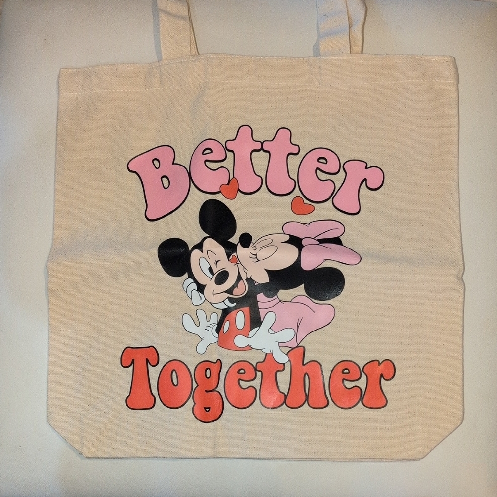 Disney Mickey and Minnie Tote Bag - Pink and Red